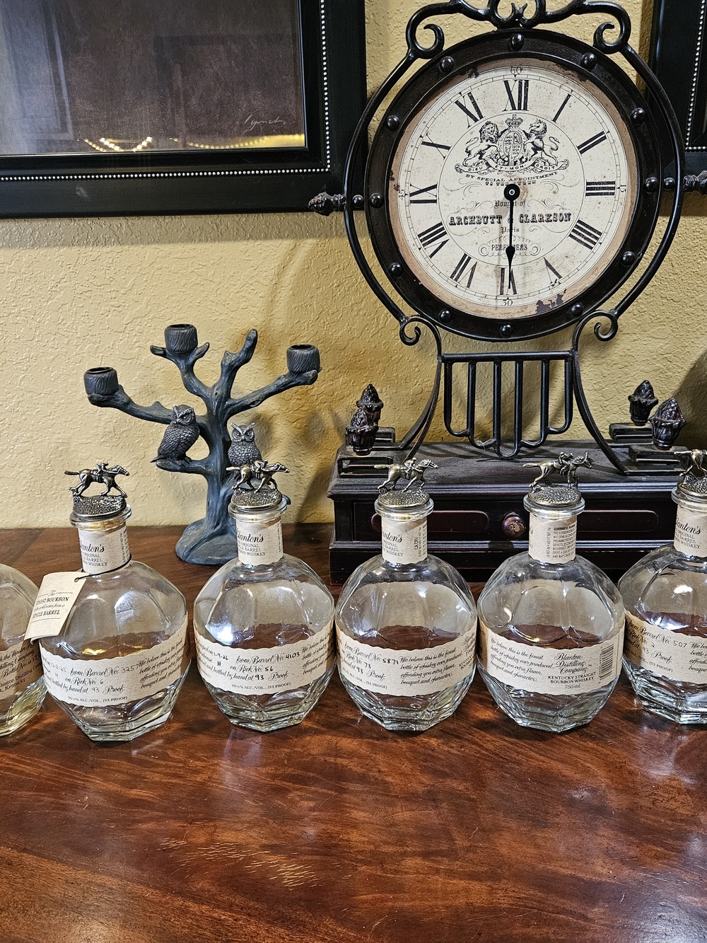 blantons full set of bottles and toppers - Decorative Home Accent